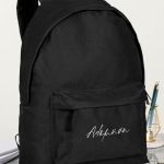 Μαύρη Τσάντα Σχολική για Παιδιά, Προσωποποιημένη με Όνομα