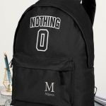 Σχολική Τσάντα για Γυμνασίο & Λύκειο, Μαύρη με Σχέδιο Nothing