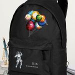 Σχολική Τσάντα για Γυμνασίο & Λύκειο, Μαύρη με Σχέδιο Balloons