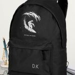 Σχολική Τσάντα για Γυμνασίο & Λύκειο, Μαύρη με Σχέδιο Surfing