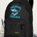 Σχολική Τσάντα για Γυμνασίο & Λύκειο, Μαύρη με Σχέδιο Καρχαρία