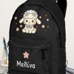 Σχολική Τσάντα για Κορίτσια Δημοτικού, Μαύρη με Προβατάκι