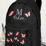 Σχολική Τσάντα για Γυμνάσιο & Λύκειο, Μαύρη με Πεταλούδες