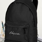 Μαύρη Τσάντα Σχολική για Παιδιά, Προσωποποιημένη με Όνομα