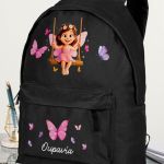 Σχολική Τσάντα για Κορίτσια Δημοτικού, Μαύρη με Νεράιδα