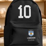 Σχολική Τσάντα για Γυμνασίο & Λύκειο, Μαύρη με Σχέδιο Αργεντινή