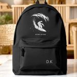 Σχολική Τσάντα για Γυμνασίο & Λύκειο, Μαύρη με Σχέδιο Surfing