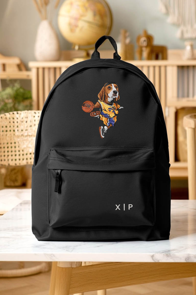Σχολική Τσάντα για Γυμνασίο & Λύκειο, Μαύρη Doggy Basket