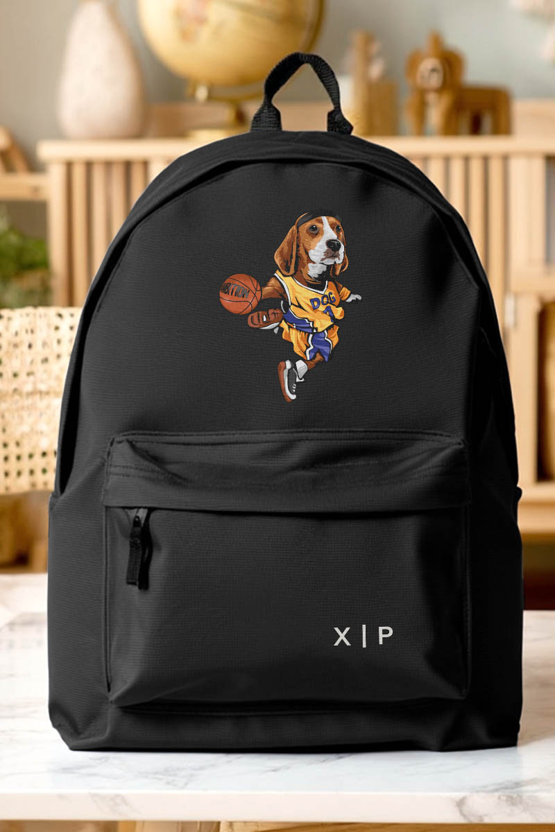 Σχολική Τσάντα για Γυμνασίο & Λύκειο, Μαύρη Doggy Basket