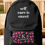 Σχολική Τσάντα για Παιδιά Δημοτικού, Μαύρη με Καρδιές