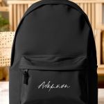 Μαύρη Τσάντα Σχολική για Παιδιά, Προσωποποιημένη με Όνομα