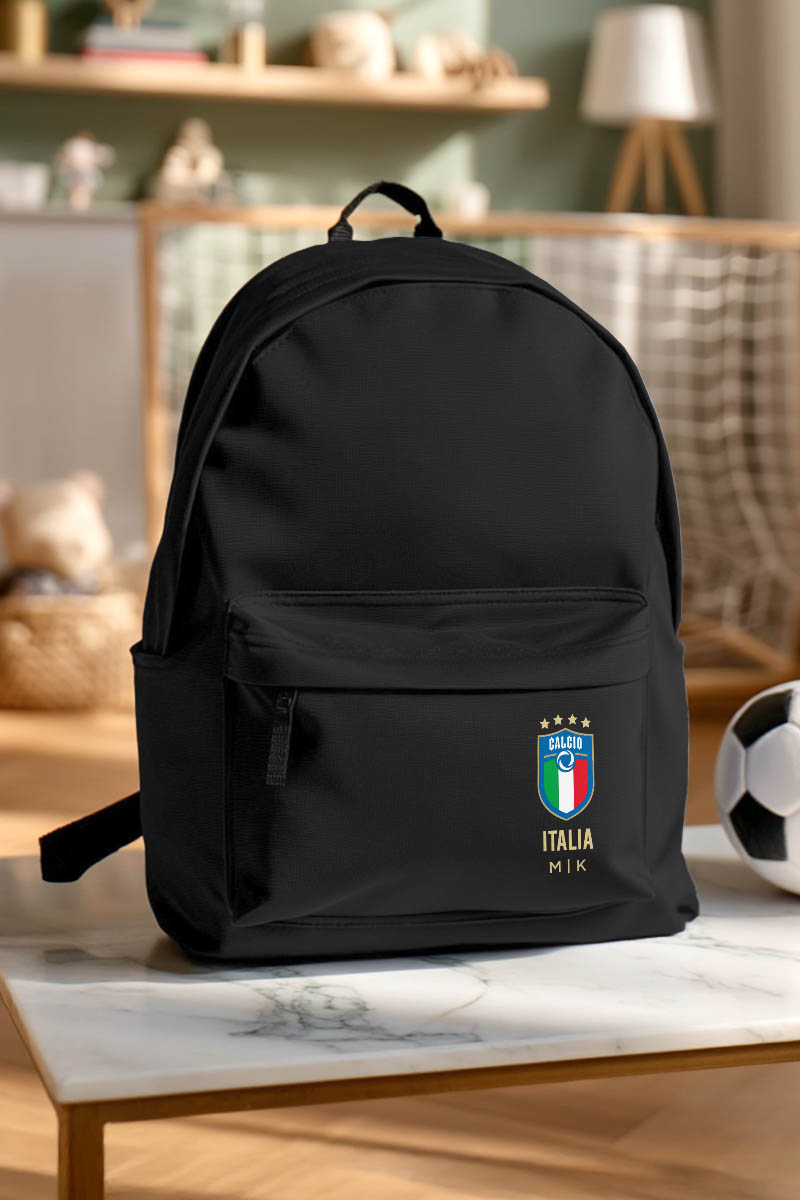 Σχολική Τσάντα για Γυμνασίο & Λύκειο, Μαύρη Calcio Italia