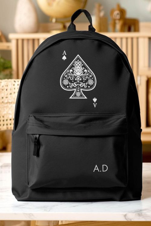 Σχολική Τσάντα για Γυμνασίο & Λύκειο, Μαύρη Ace of Spades