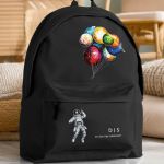 Σχολική Τσάντα για Γυμνασίο & Λύκειο, Μαύρη με Σχέδιο Balloons