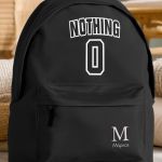 Σχολική Τσάντα για Γυμνασίο & Λύκειο, Μαύρη με Σχέδιο Nothing