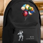 Σχολική Τσάντα για Γυμνασίο & Λύκειο, Μαύρη με Σχέδιο Balloons