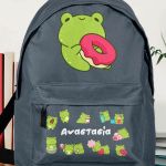 Σχολική Τσάντα για Κορίτσια Δημοτικού, Γκρι με Βατραχάκι