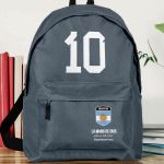 Σχολική Τσάντα για Γυμνασίο & Λύκειο, Γκρι με Σχέδιο Αργεντινή