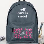 Σχολική Τσάντα για Παιδιά Δημοτικού, Γκρι με Καρδιές