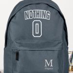 Σχολική Τσάντα για Γυμνασίο & Λύκειο, Γκρι με Σχέδιο Nothing