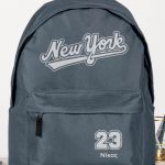 Σχολική Τσάντα για Γυμνασίο & Λύκειο, Γκρι με Σχέδιο New York