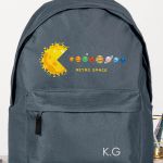 Σχολική Τσάντα για Γυμνασίο & Λύκειο, Γκρι με Σχέδιο Space