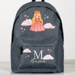 Σχολική Τσάντα για Κορίτσια Δημοτικού, Γκρι με Πριγκίπισσα