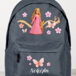Σχολική Τσάντα για Παιδιά Δημοτικού, Γκρι με Πριγκίπισσα