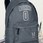 Σχολική Τσάντα για Γυμνασίο & Λύκειο, Γκρι με Σχέδιο Nothing