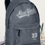 Σχολική Τσάντα για Γυμνασίο & Λύκειο, Γκρι με Σχέδιο New York