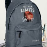 Σχολική Τσάντα για Γυμνασίο & Λύκειο, Γκρι Test Your Limits