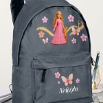 Σχολική Τσάντα για Παιδιά Δημοτικού, Γκρι με Πριγκίπισσα