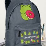 Σχολική Τσάντα για Κορίτσια Δημοτικού, Γκρι με Βατραχάκι