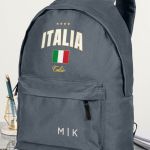 Σχολική Τσάντα για Γυμνασίο & Λύκειο, Γκρι με Σχέδιο ITALIA