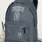 Σχολική Τσάντα για Γυμνασίο & Λύκειο, Γκρι με Σχέδιο Nothing