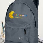 Σχολική Τσάντα για Γυμνασίο & Λύκειο, Γκρι με Σχέδιο Space