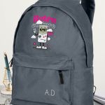 Σχολική Τσάντα για Γυμνασίο & Λύκειο, Γκρι με Σχέδιο Retro Games