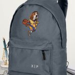 Σχολική Τσάντα για Γυμνασίο & Λύκειο, Γκρι Doggy Basket