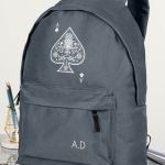 Σχολική Τσάντα για Γυμνασίο & Λύκειο, Γκρι Ace of Spades