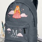 Σχολική Τσάντα για Κορίτσια Δημοτικού, Γκρι με Πριγκίπισσα