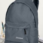 Σχολική Τσάντα Γκρι για Παιδιά, Προσωποποιημένη με Όνομα