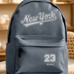 Σχολική Τσάντα για Γυμνασίο & Λύκειο, Γκρι με Σχέδιο New York