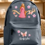 Σχολική Τσάντα για Παιδιά Δημοτικού, Γκρι με Πριγκίπισσα