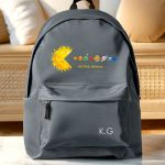 Σχολική Τσάντα για Γυμνασίο & Λύκειο, Γκρι με Σχέδιο Space