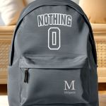 Σχολική Τσάντα για Γυμνασίο & Λύκειο, Γκρι με Σχέδιο Nothing