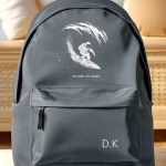 Σχολική Τσάντα για Γυμνασίο & Λύκειο, Γκρι με Σχέδιο Surfing