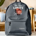 Σχολική Τσάντα για Γυμνασίο & Λύκειο, Γκρι Test Your Limits