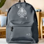 Σχολική Τσάντα για Γυμνασίο & Λύκειο, Γκρι Ace of Spades