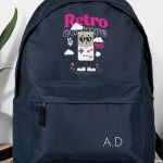 Σχολική Τσάντα για Γυμνασίο & Λύκειο, Μπλε με Retro Games