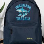 Σχολική Τσάντα για Γυμνασίο & Λύκειο, Μπλε με Σχέδιο Καρχαρία